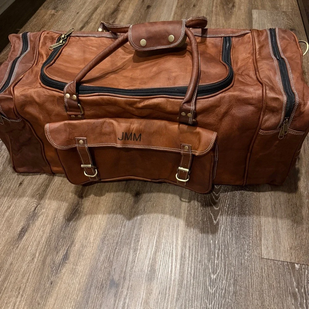 MaheTri Walker Leather Weekender 30